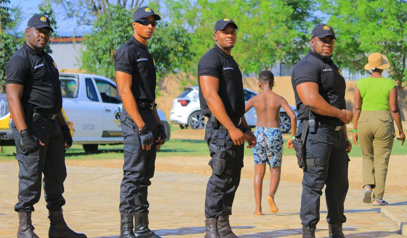 Mahosi Protection Services officers posted on duty at a public venue